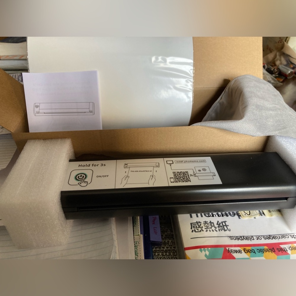 Phomemo Portable Printer, [NIP] box corner got wet,doesn’t impact unit w/paper